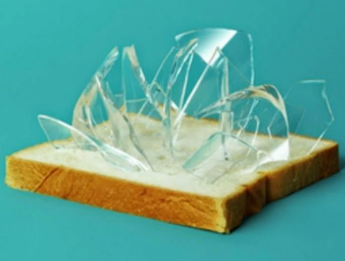 glass in bread